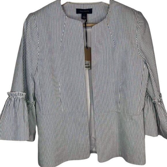 Halogen Crop Striped Jacket - Picture 2 of 3